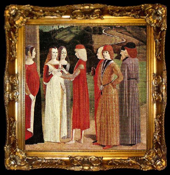 framed  French school the betrothal, ta009-2